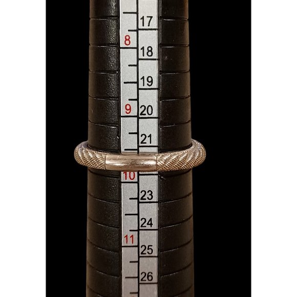 Judith Ripka 925 Sterling Silver Oval Natural Stone Size 9.75 Statement Ring - Picture 4 of 8